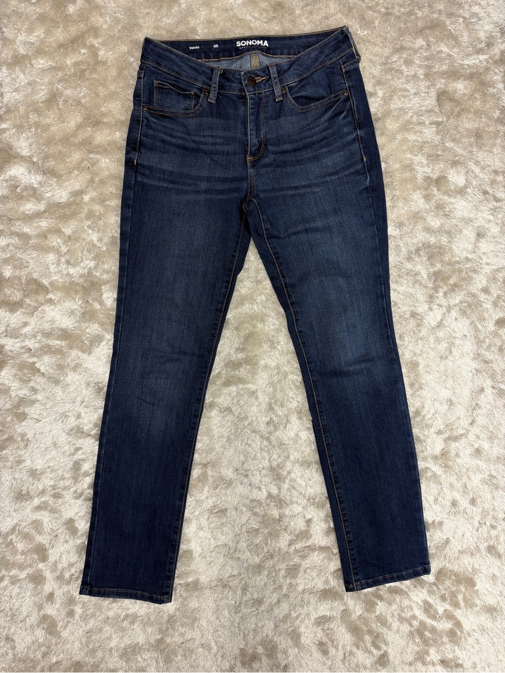 Sonoma Women’s Mid-rise Dark Blue Straight Jeans